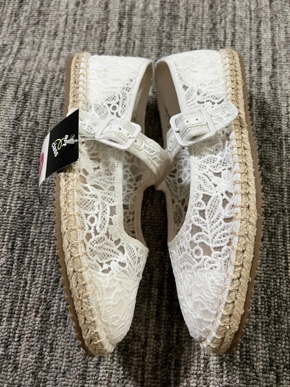 Art Class - White Lace Mary Jane Shoes for Girls Various Sizes